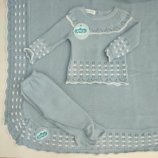 Toquilla verano calada con volante bicolor  [2]