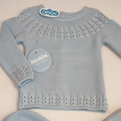 Conjunto polainas de hilo 3p canesú trenzas [1]