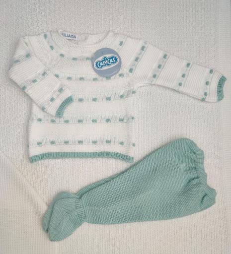 Conjunto polainas de hilo 2p bodoques bicolor [0]