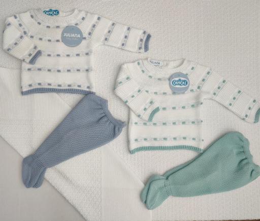 Conjunto polainas de hilo 2p bodoques bicolor [1]