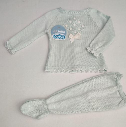 Conjunto polainas de hilo 2p bodoques rombos