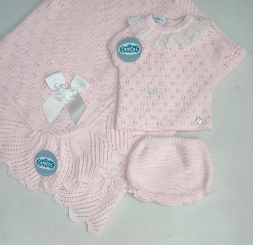 Conjunto bolero calado con encaje y ranitas hilo [2]