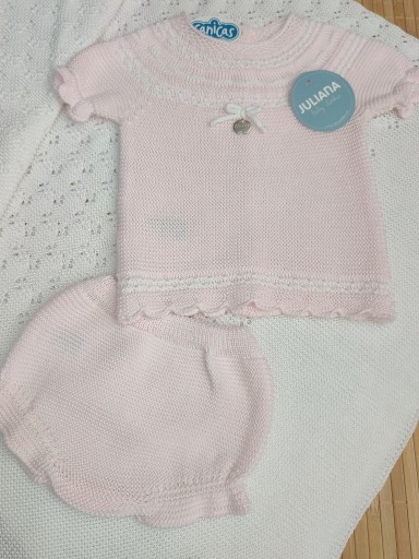 Conjunto bolero calado y ranitas hilo bicolor [0]