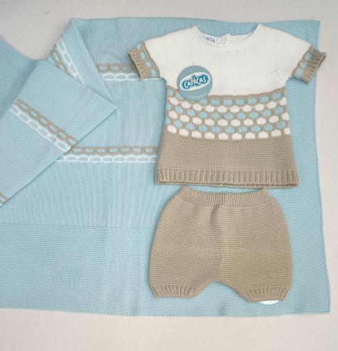 Conjunto bolero bolero y pantalón corto hilo tricolor [2]