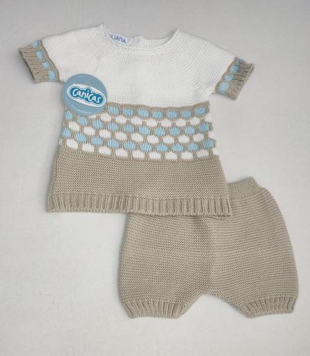 Conjunto bolero bolero y pantalón corto hilo tricolor [1]