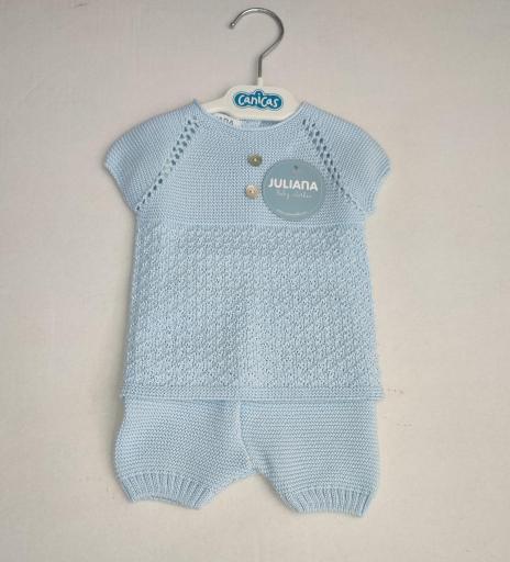 Conjunto 2p manga corta hilo botones rombos [2]