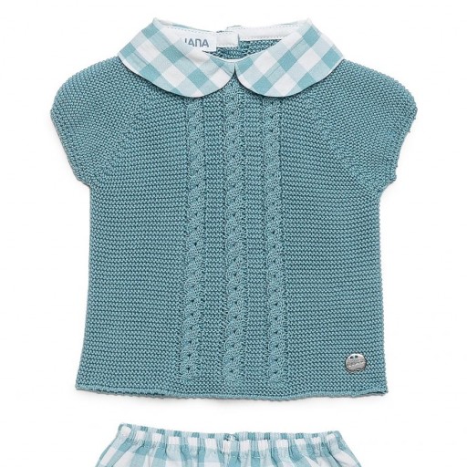 Conjunto pantalón tela cuadros para bebé [2]