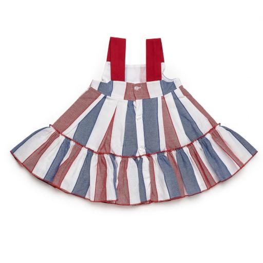 Vestido dos volantes tirantes rayado [2]