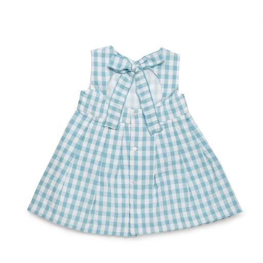 Vestido cortado en cintura cuadros escote espalda [2]