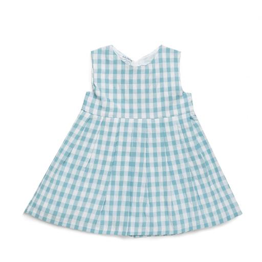 Vestido cortado en cintura cuadros escote espalda [3]