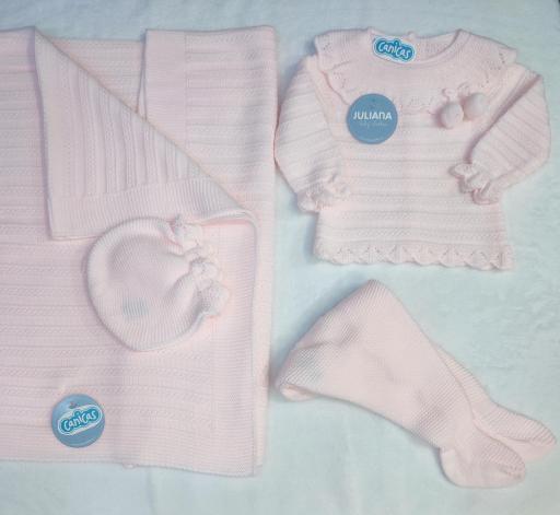 Conjunto polainas 3p cuello punto invierno