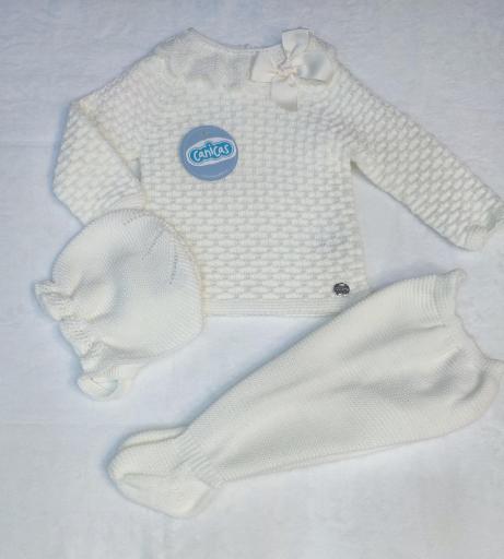 Conjunto bolero cuello puntilla gorro y polainas [0]