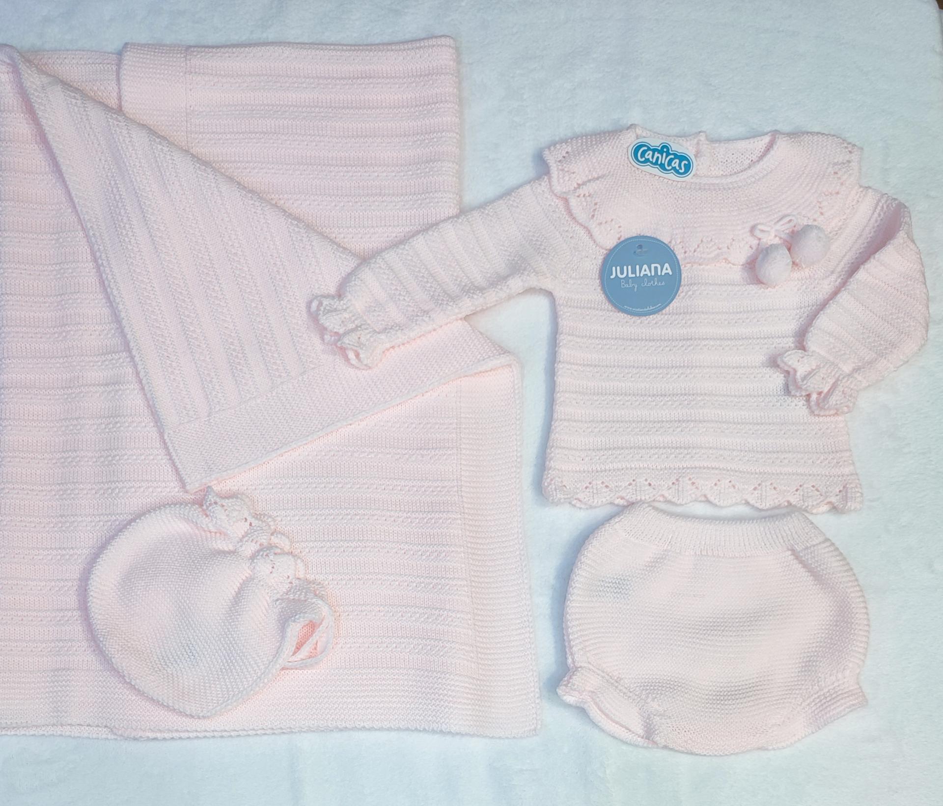 Conjunto ranitas cuello punto recién nacido