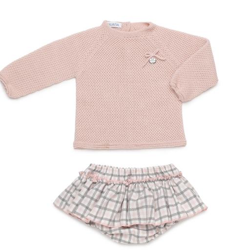 Conjunto falda braga cuadros y jersey punto  [0]