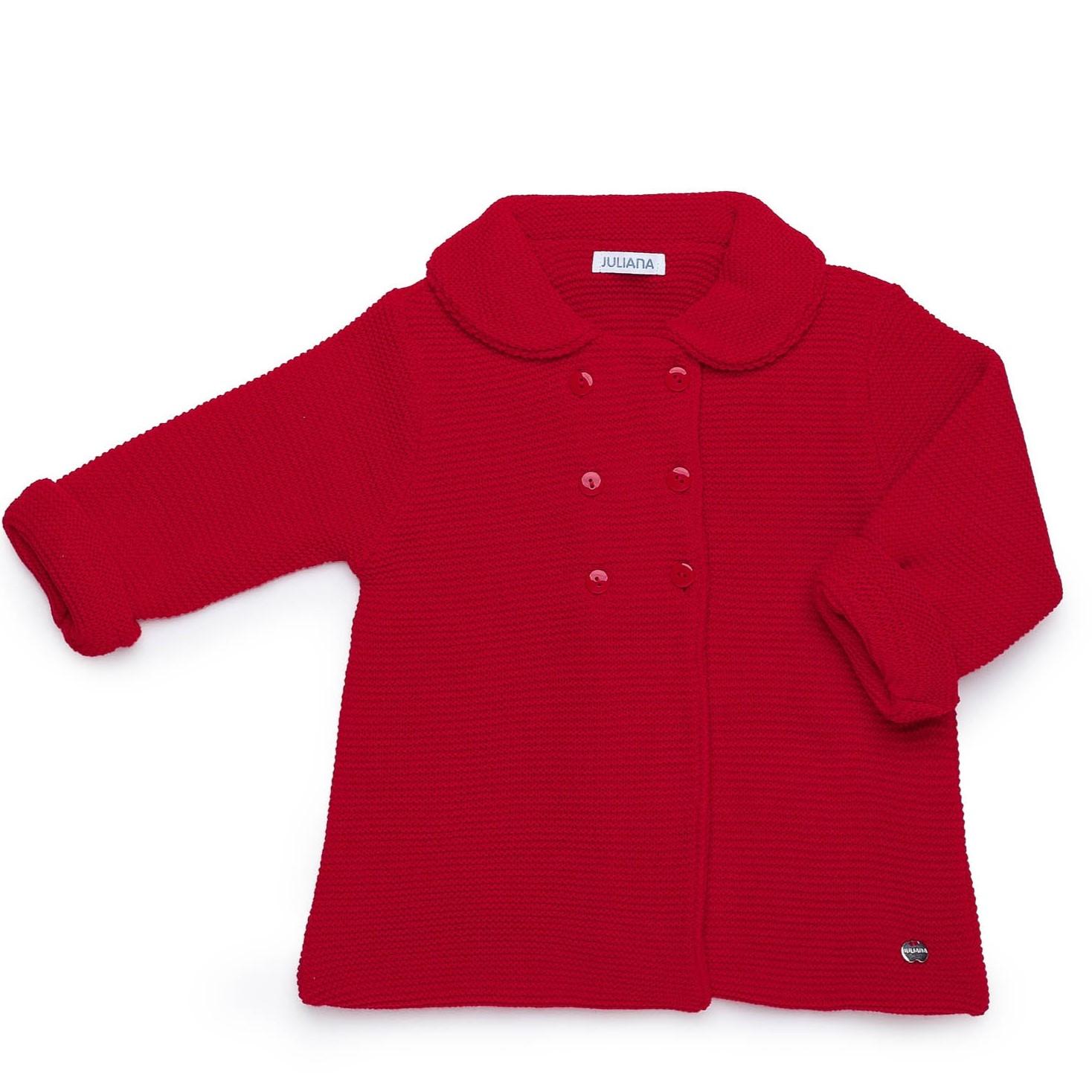 Abrigo punto liso con botones unisex