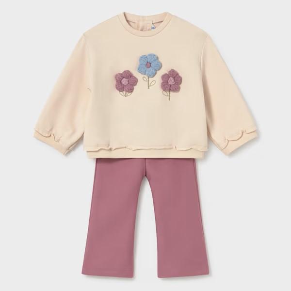 Conjunto leggings campana y sudadera bebé