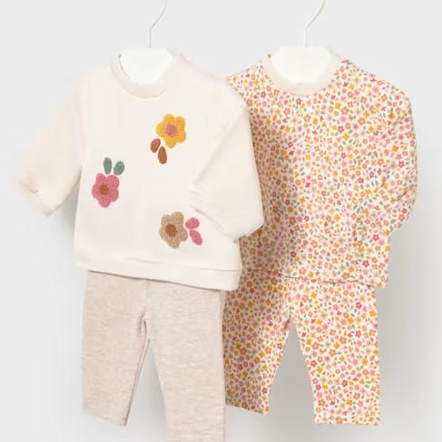 Conjunto leggings 4 piezas recién nacida combinables