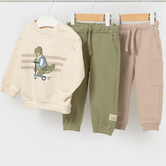 Chándal sudadera y 2 pantalones bebé niño