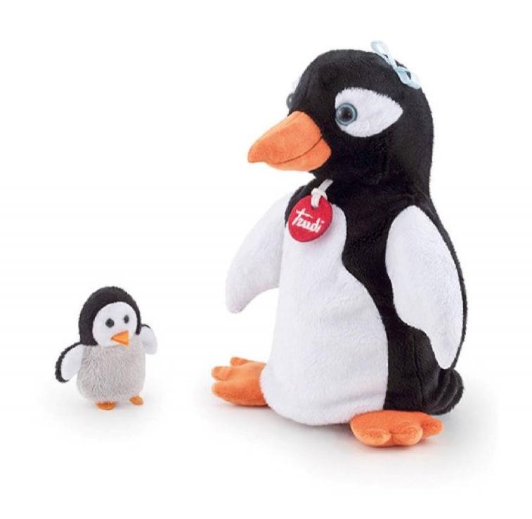Marioneta mamá y bebé pinguino Trudi