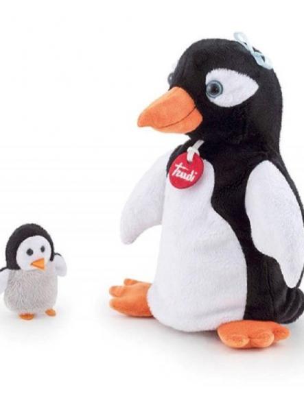Marioneta mamá y bebé pinguino Trudi