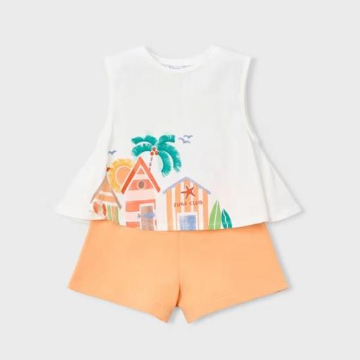 Conjunto camiseta y short punto algodón niña [1]