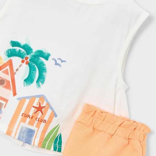 Conjunto camiseta y short punto algodón niña [3]