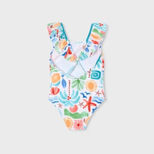 Bañador estampado niña volantes  [1]