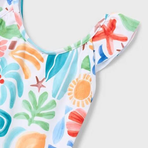 Bañador estampado niña volantes  [2]