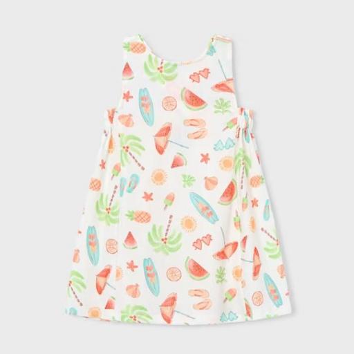 Vestido punto estampado tirantes niña [2]