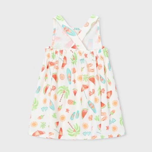 Vestido punto estampado tirantes niña [3]