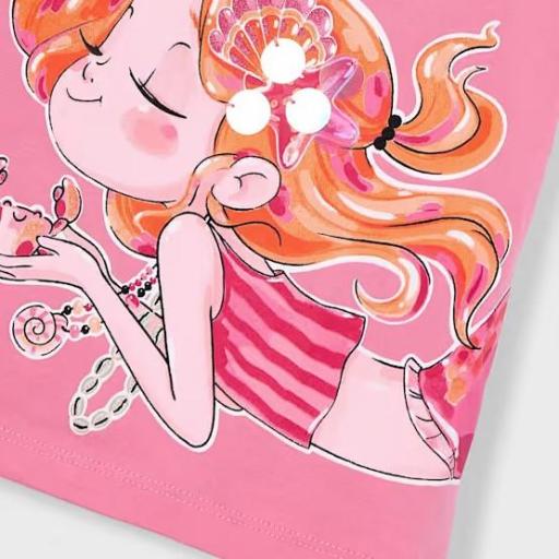 Vestido punto volantes serigrafía niña [2]