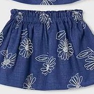 Conjunto falda lino bordado niña [2]