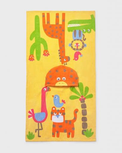 Toalla playa con capucha Safari mostaza [1]