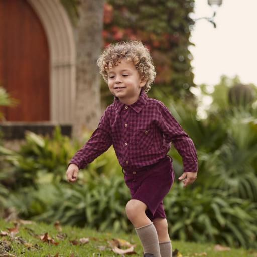 Conjunto niño pantalón corto camisa cuadros  [1]