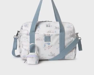 Bolso estampado maternal con accesorios