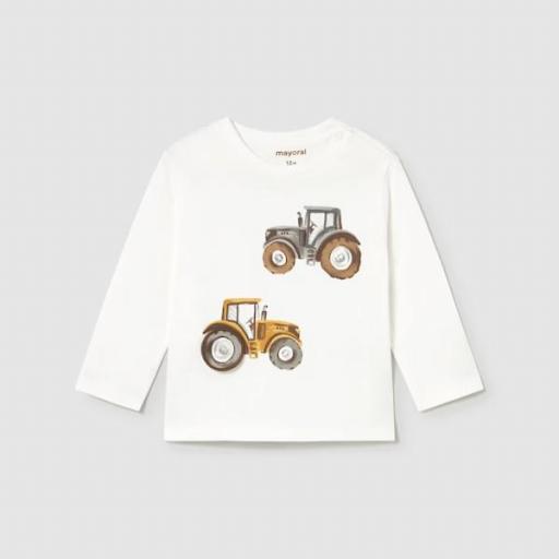 Camiseta tractor manga larga bebé niño  [1]