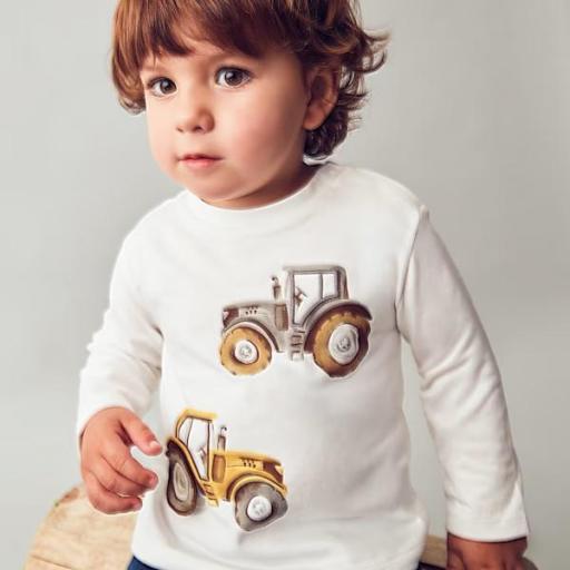Camiseta tractor manga larga bebé niño  [0]