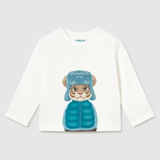 Camiseta tigre manga larga bebé niño