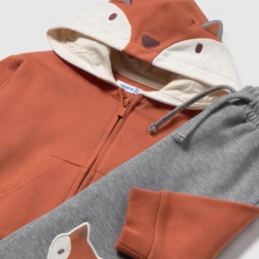 Chándal camiseta 3 piezas canguro capucha bebé niño [3]