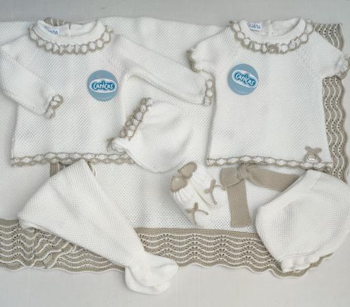 Conjunto polainas de hilo 3p bicolor [2]