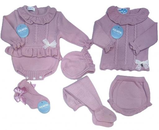 Conjunto ranitas cuello punto  recién nacida Juliana  [3]