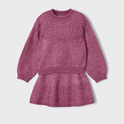 Conjunto 2 piezas falda tricot para niña  