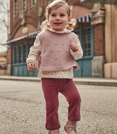 Conjunto camiseta pantalón y chaleco bebé niña  [0]