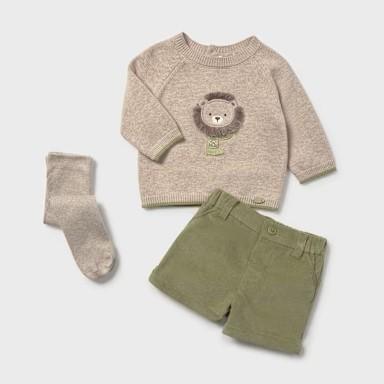 Conjunto pantalón corto leotardo y jersey bebé [0]