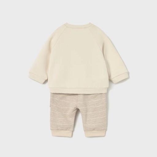 Conjunto sudadera y pantalón rayas recién nacido  [2]