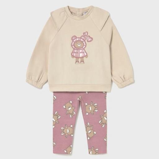 Conjunto legging estampado  y sudadera bebé niña  [0]