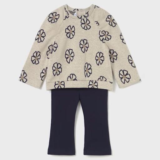 Conjunto legging y sudadera estampada bebé niña  [0]