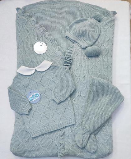 Conjunto 3p rombos gorro y polainas [3]