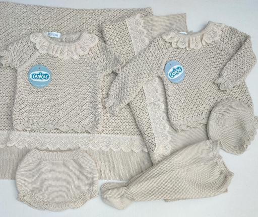 Conjunto bolero calado con encaje y polainas [1]