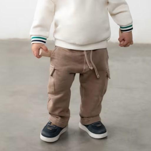 Pantalón cargo punto algodón bebé niño